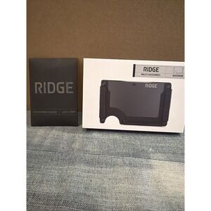 Ridge Wallet Accessories Lot Midnight Black Leather Cash Strap & QuickDraw NEW
